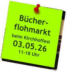 Bücher-flohmarkt  beim Kirchhoffest 03.05.26 11-18 Uhr