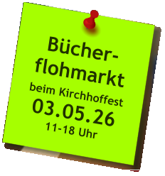 Bücher-flohmarkt  beim Kirchhoffest 03.05.26 11-18 Uhr