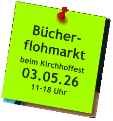 Bücher-flohmarkt  beim Kirchhoffest 03.05.26 11-18 Uhr