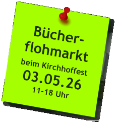 Bücher-flohmarkt  beim Kirchhoffest 03.05.26 11-18 Uhr