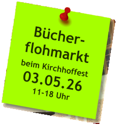 Bücher-flohmarkt  beim Kirchhoffest 03.05.26 11-18 Uhr